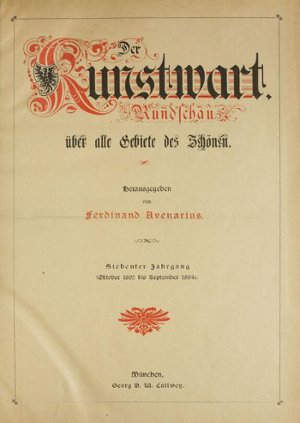 Copertina di "Der Kunstwart".